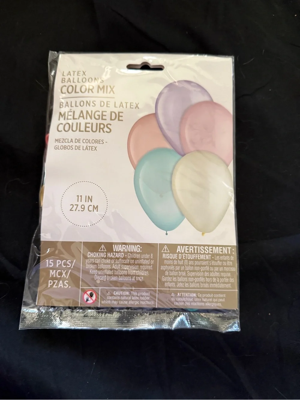 Color Mix Pastel Latex Balloons - Multi-Color (15 Pack)